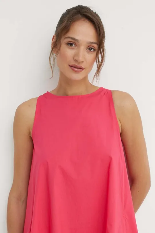 różowy United Colors of Benetton sukienka bawełniana