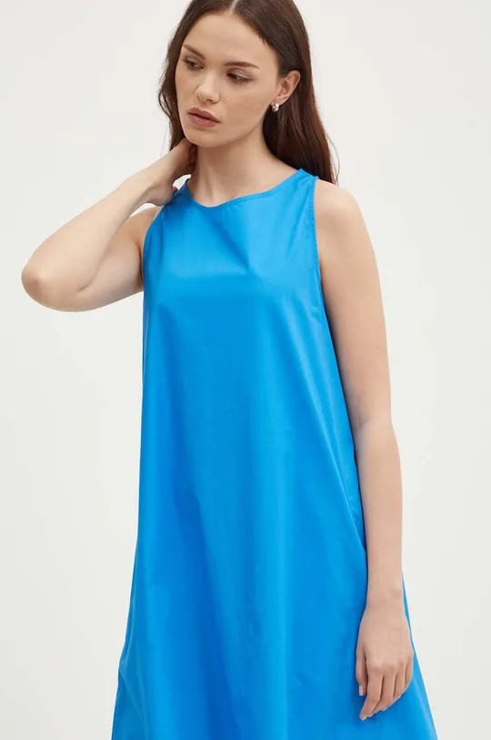 μπλε Βαμβακερό φόρεμα United Colors of Benetton