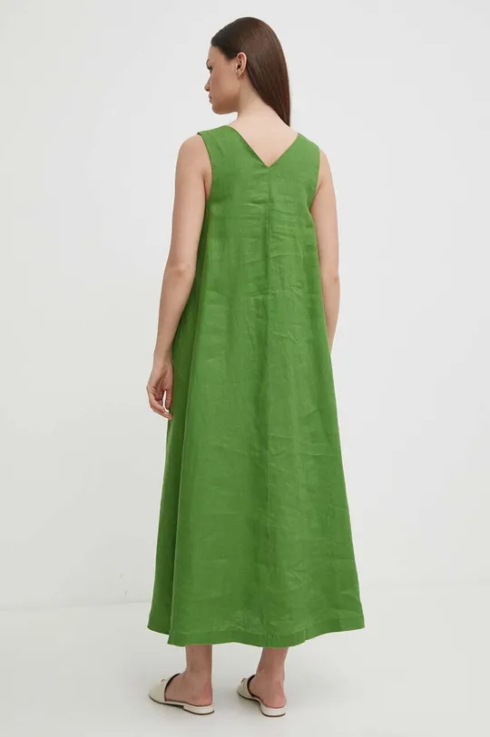 Lanena haljina United Colors of Benetton 100% Lan