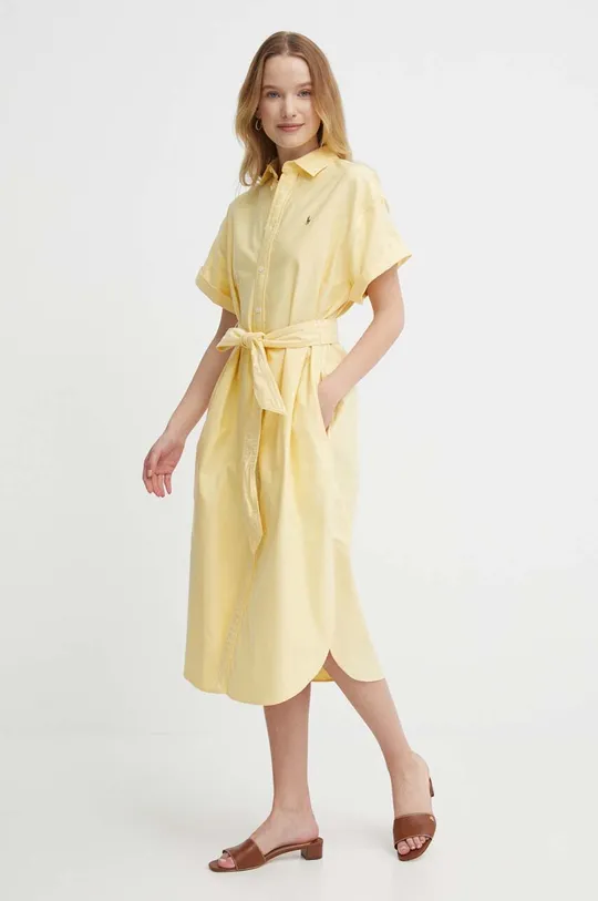 sárga Polo Ralph Lauren pamut ruha Női