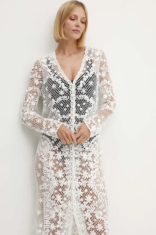 Βαμβακερό φόρεμα Polo Ralph Lauren λευκό