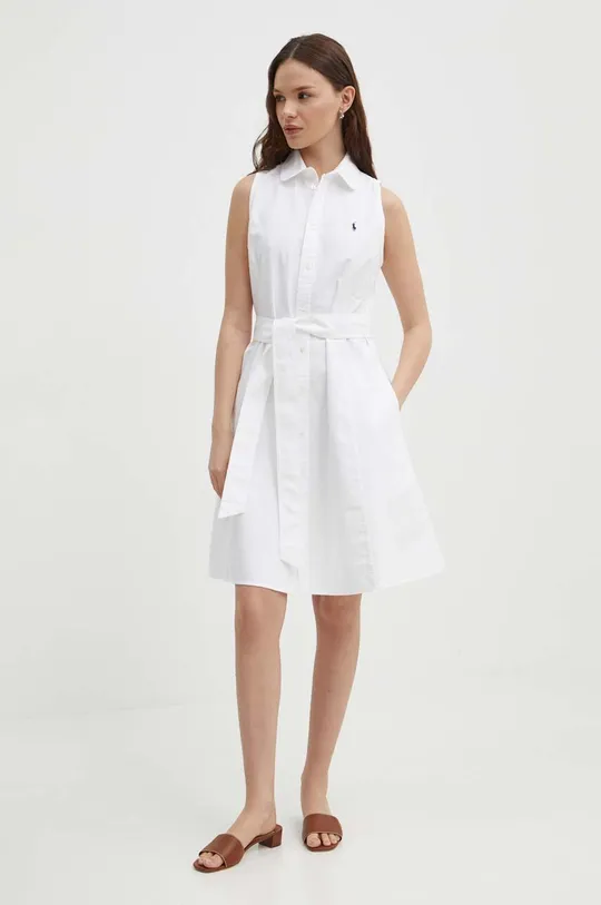Бавовняна сукня Polo Ralph Lauren білий