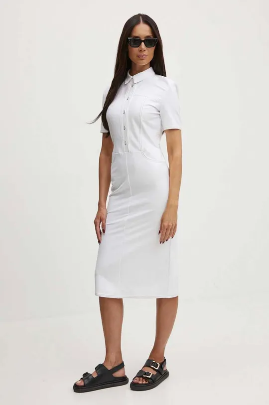 λευκό Φόρεμα τζιν Max Mara Leisure Γυναικεία