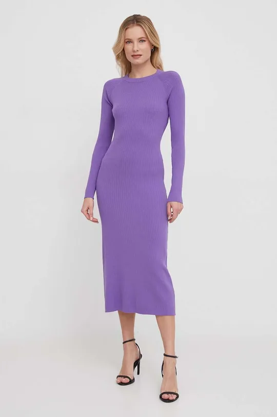 Obleka Sisley vijolična