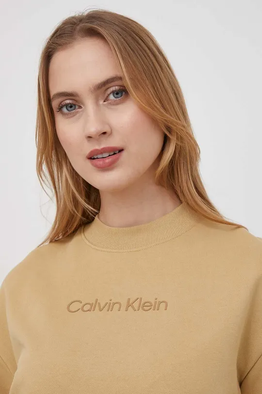 beżowy Calvin Klein sukienka bawełniana