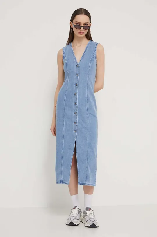 niebieski Abercrombie & Fitch sukienka jeansowa Damski
