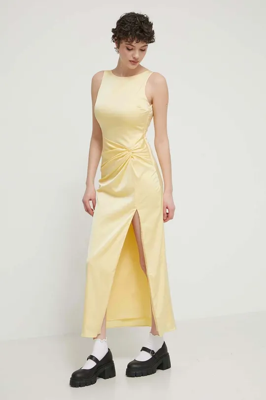 Φόρεμα Abercrombie & Fitch κίτρινο