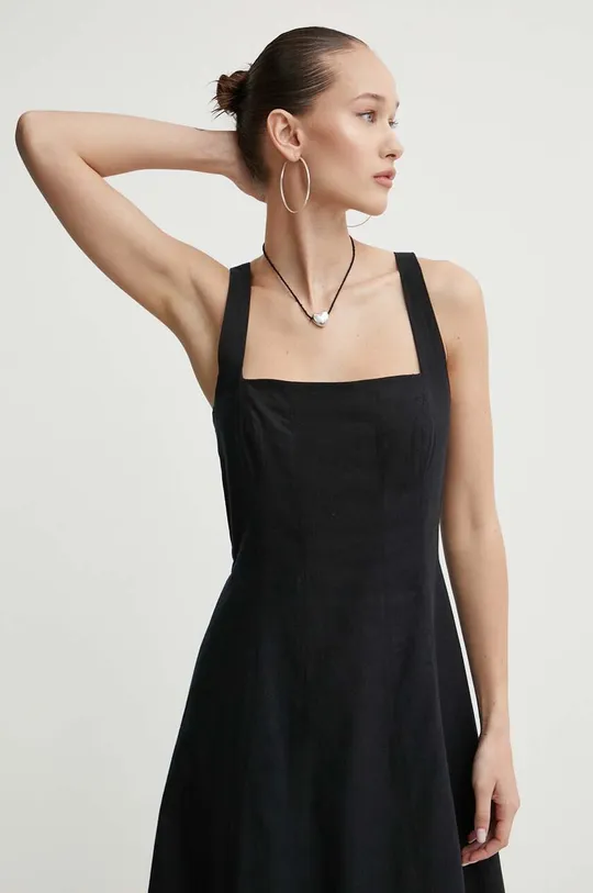μαύρο Λινό φόρεμα Abercrombie & Fitch