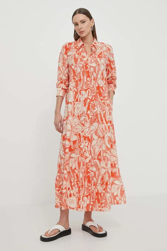 narančasta Pamučna haljina Marc O'Polo Ženski