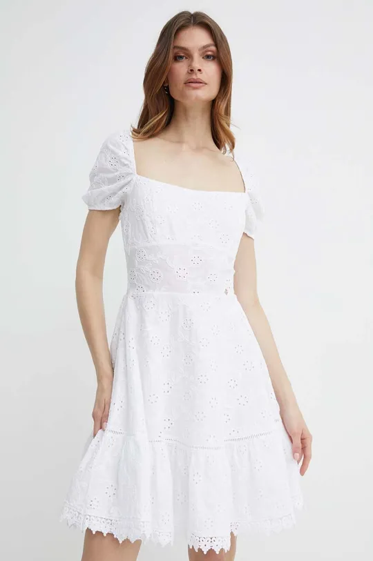 λευκό Φόρεμα Guess CLIO Γυναικεία