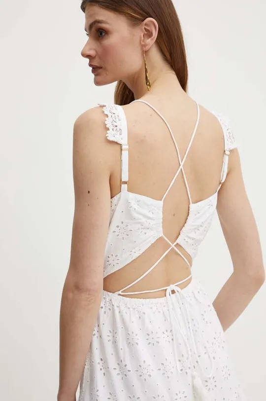 Pamučna haljina Guess PALMA bijela