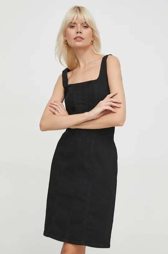 μαύρο Φόρεμα τζιν Calvin Klein Jeans Γυναικεία
