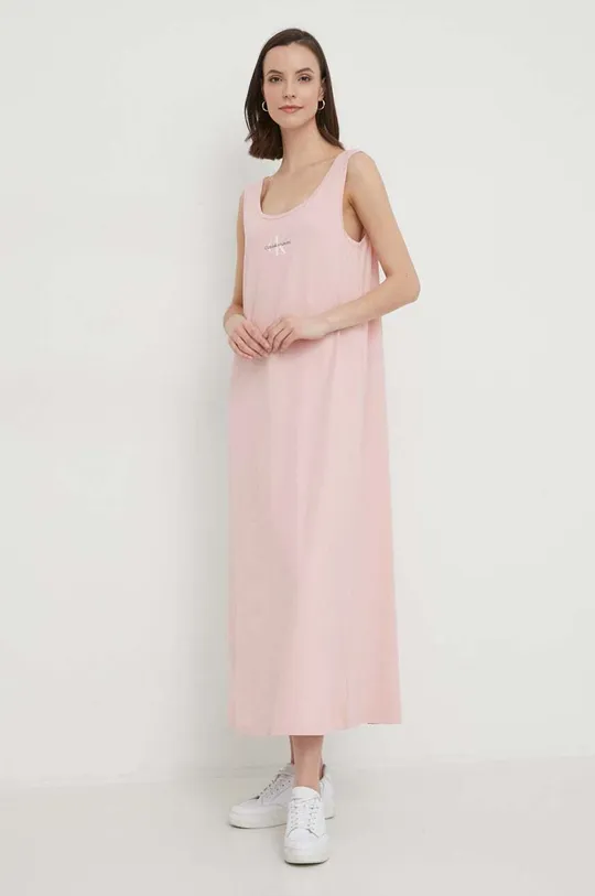 рожевий Сукня Calvin Klein Jeans Жіночий