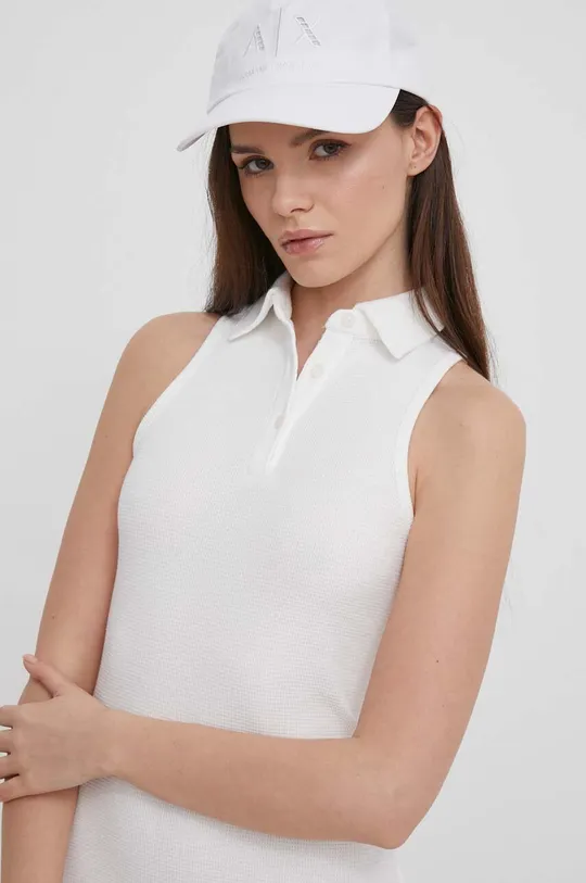 λευκό Βαμβακερό φόρεμα Calvin Klein Jeans