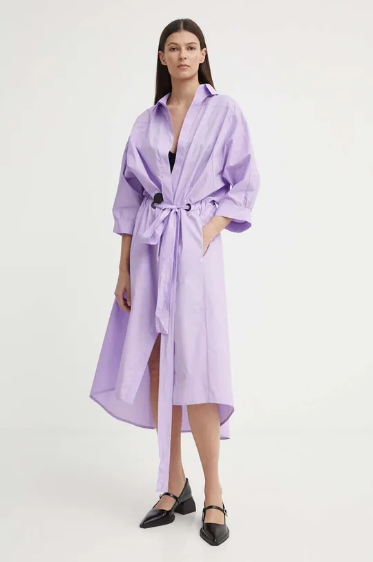 Бавовняна сукня MMC STUDIO фіолетовий