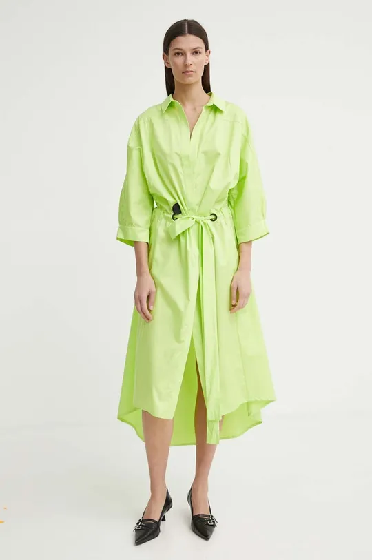 Βαμβακερό φόρεμα MMC STUDIO πράσινο