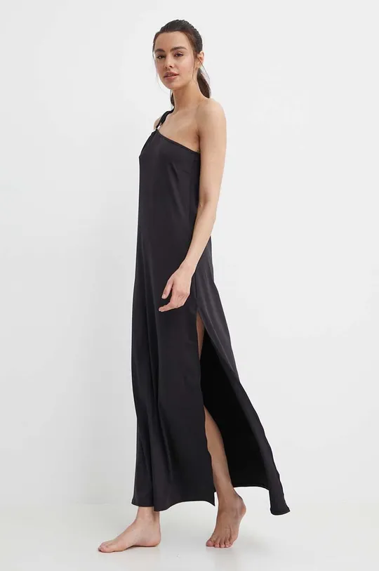 MICHAEL Michael Kors sukienka plażowa ONE SHOULDER DRESS czarny