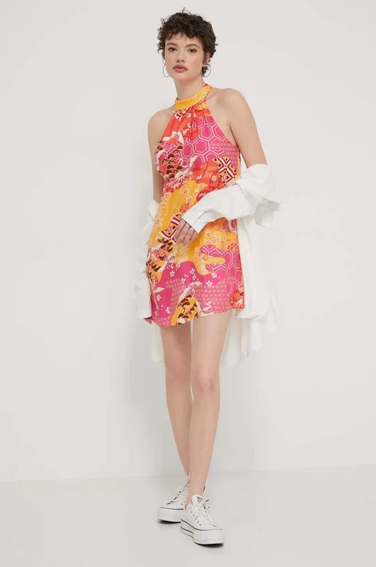 Superdry sukienka x Pagong różowy