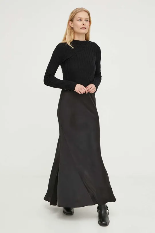 czarny AllSaints sukienka i sweter z wełną Damski