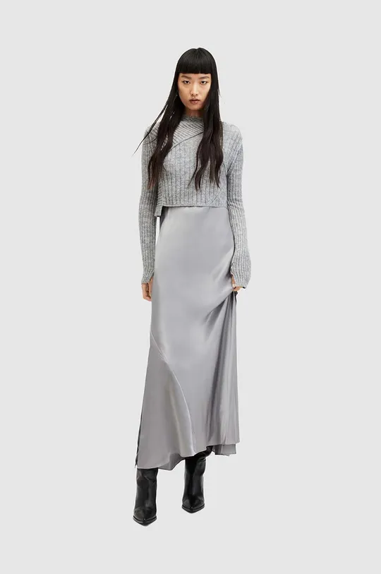 срібний Сукня та светр з вовною AllSaints Жіночий