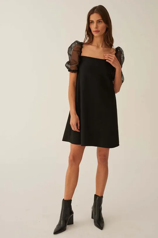 črna Obleka Undress Code In full Bloom Dress Ženski