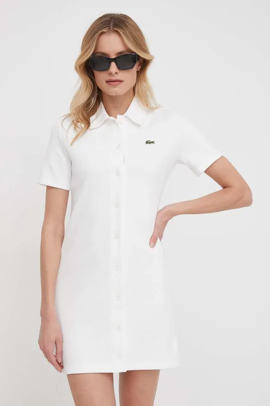 λευκό Φόρεμα Lacoste Γυναικεία