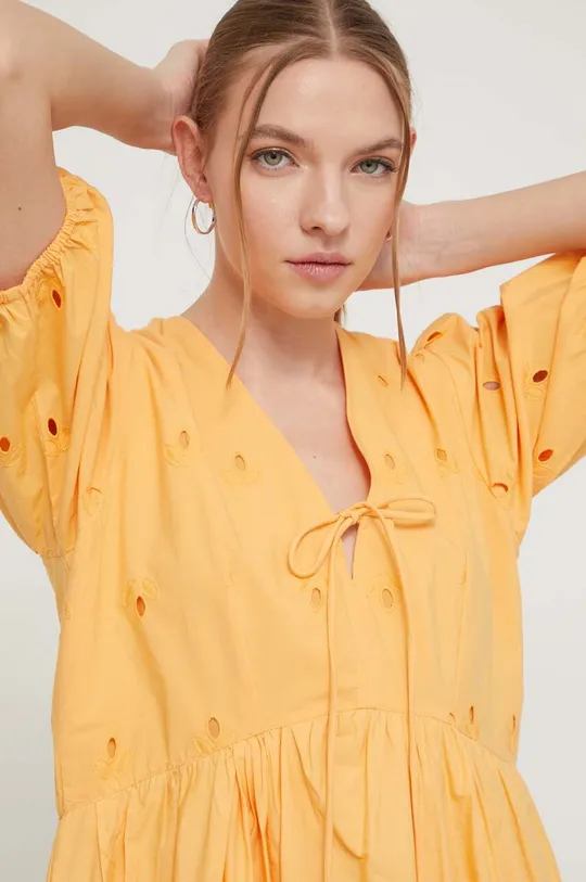 oranžová Bavlnené šaty Desigual