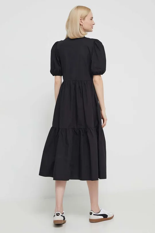 Βαμβακερό φόρεμα Desigual μαύρο