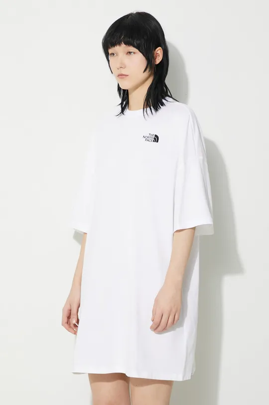 бял Рокля The North Face W S/S Essential Tee Dress