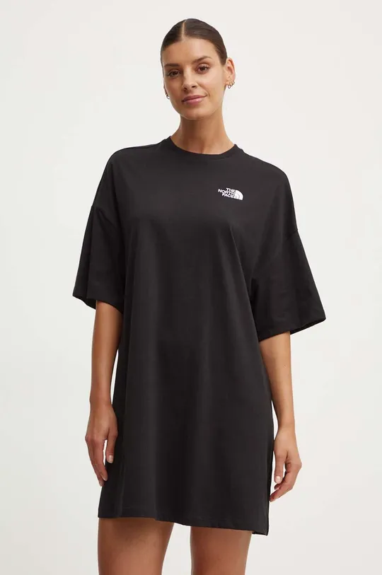 černá Šaty The North Face W S/S Essential Oversize Tee Dress Dámský