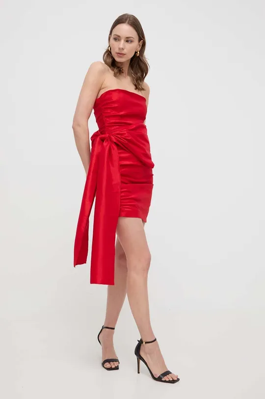 piros Bardot ruha Női
