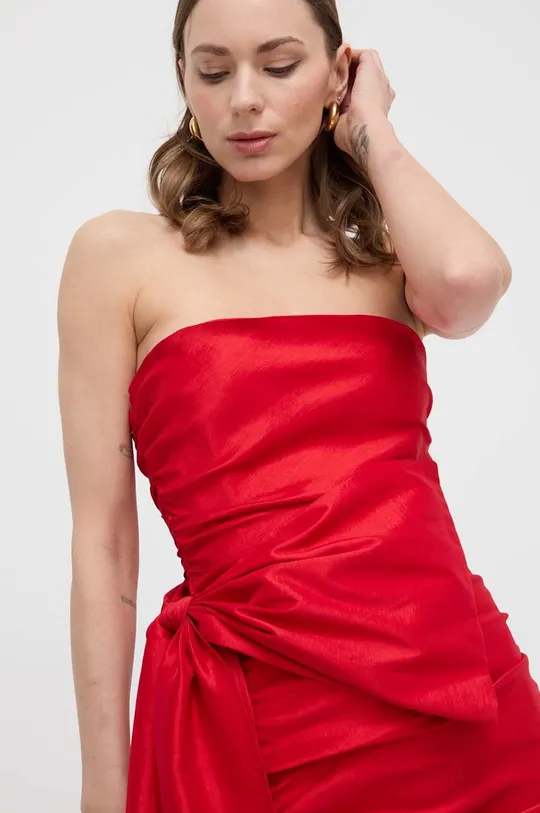 czerwony Bardot sukienka