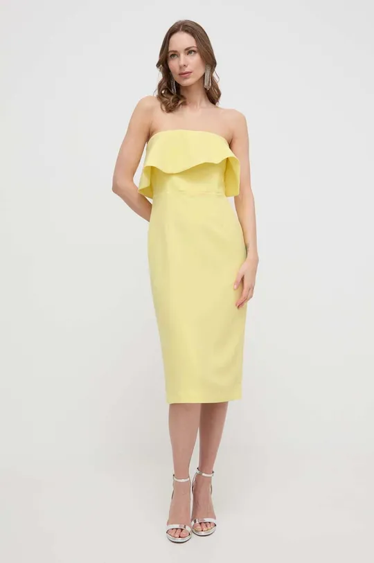 Φόρεμα Bardot κίτρινο