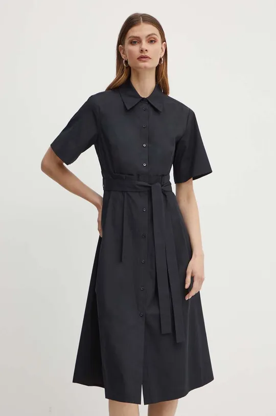 crna Pamučna haljina MAX&Co. Ženski
