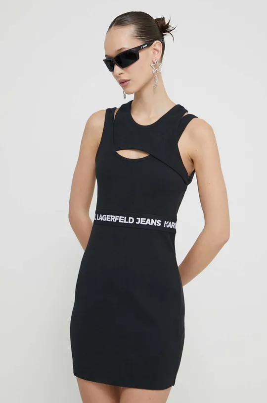 črna Obleka Karl Lagerfeld Jeans Ženski