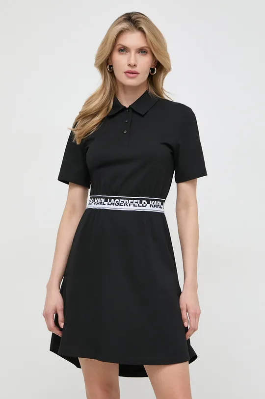 Βαμβακερό φόρεμα Karl Lagerfeld 100% Οργανικό βαμβάκι