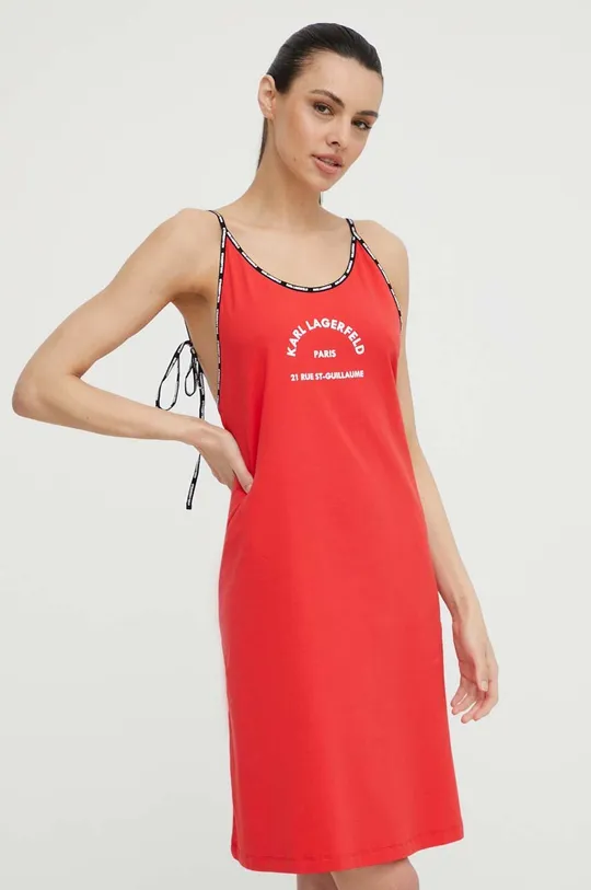 rdeča Obleka za na plažo Karl Lagerfeld