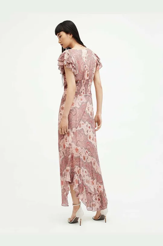 Платье AllSaints BREA CASCADE Основной материал: 58% Вискоза EcoVero, 42% Вискоза Подкладка: 100% Переработанный полиэстер