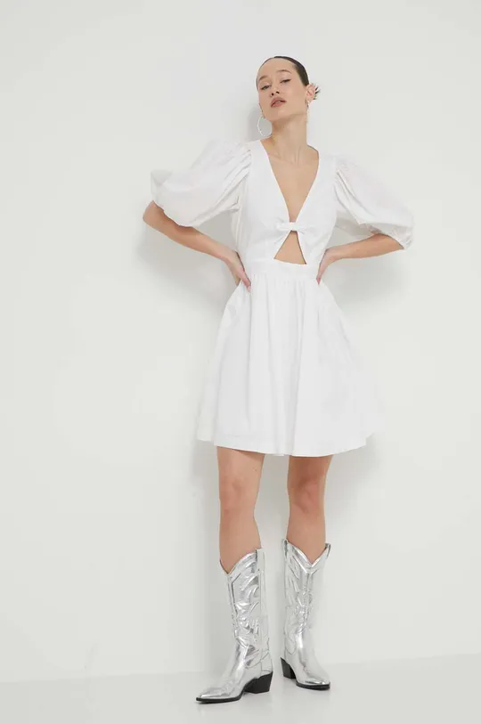 λευκό Φόρεμα Rotate Γυναικεία