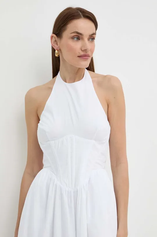 Βαμβακερό φόρεμα Bardot KYLEN KYLEN λευκό