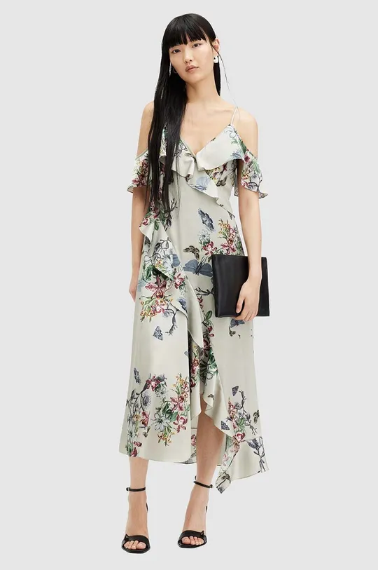 πολύχρωμο Φόρεμα AllSaints ORION SANIBEL DRESS