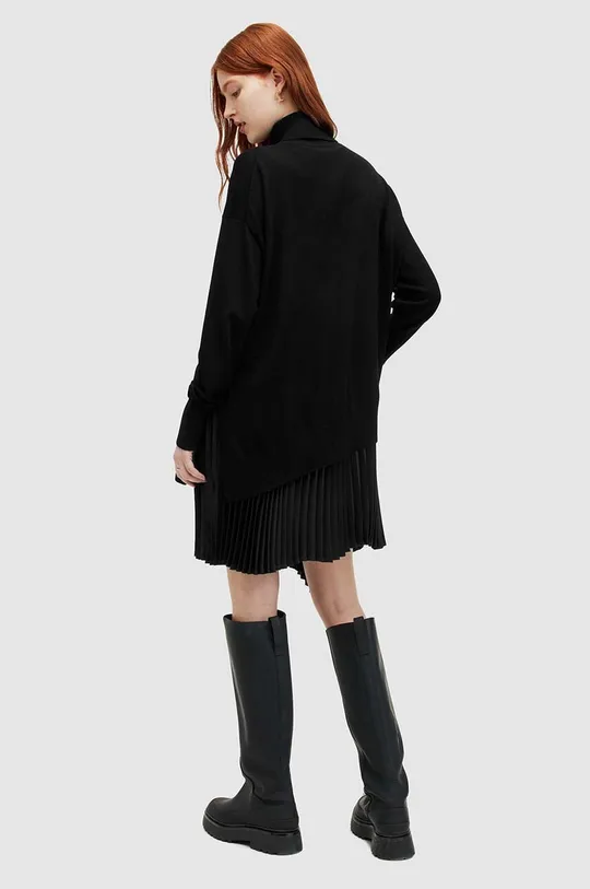czarny AllSaints sukienka i sweter FLORA DRESS