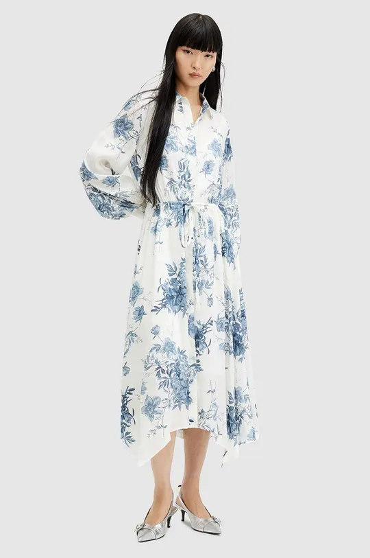 többszínű AllSaints selyemkeverékes ruha SKYE DEKORAH DRESS Női