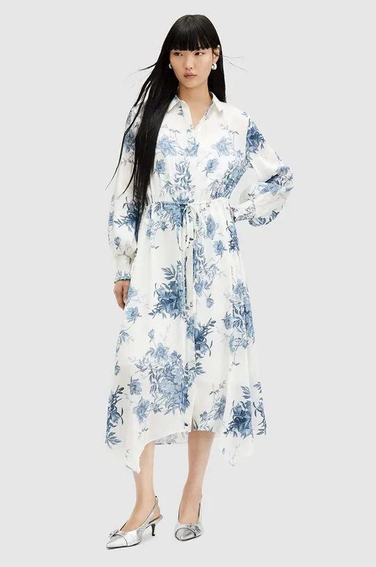 πολύχρωμο Φόρεμα από συνδιασμό μεταξιού AllSaints SKYE DEKORAH DRESS