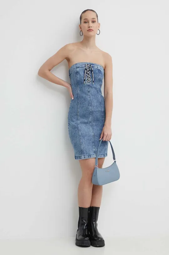 Джинсова сукня Karl Lagerfeld Jeans блакитний