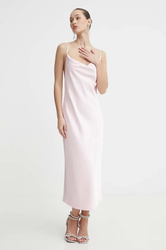 Φόρεμα Rotate ροζ