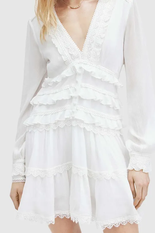 Šaty AllSaints ZORA DRESS biela