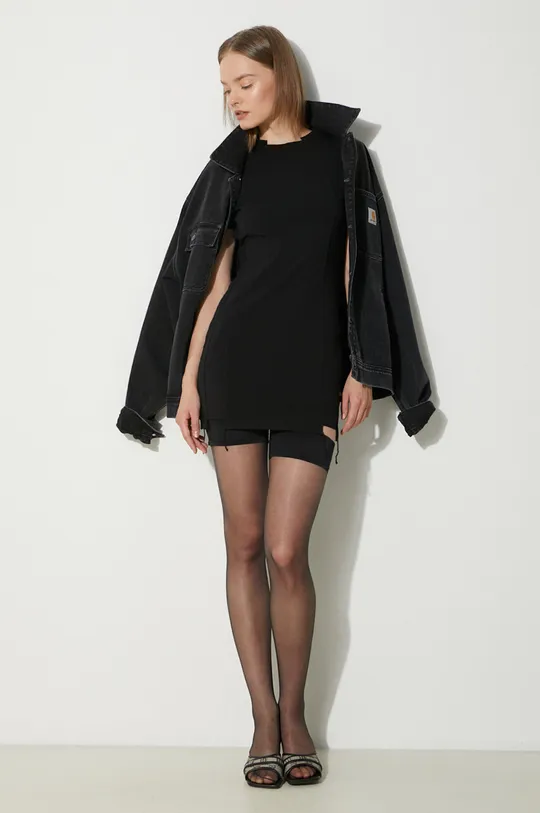 VETEMENTS sukienka Blackout Cut-Up Mini Dress czarny