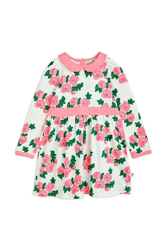 розовый Хлопковое детское платье Mini Rodini Для девочек