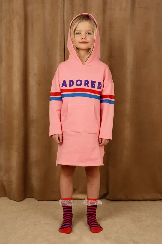ροζ Παιδικό βαμβακερό φόρεμα Mini Rodini Για κορίτσια